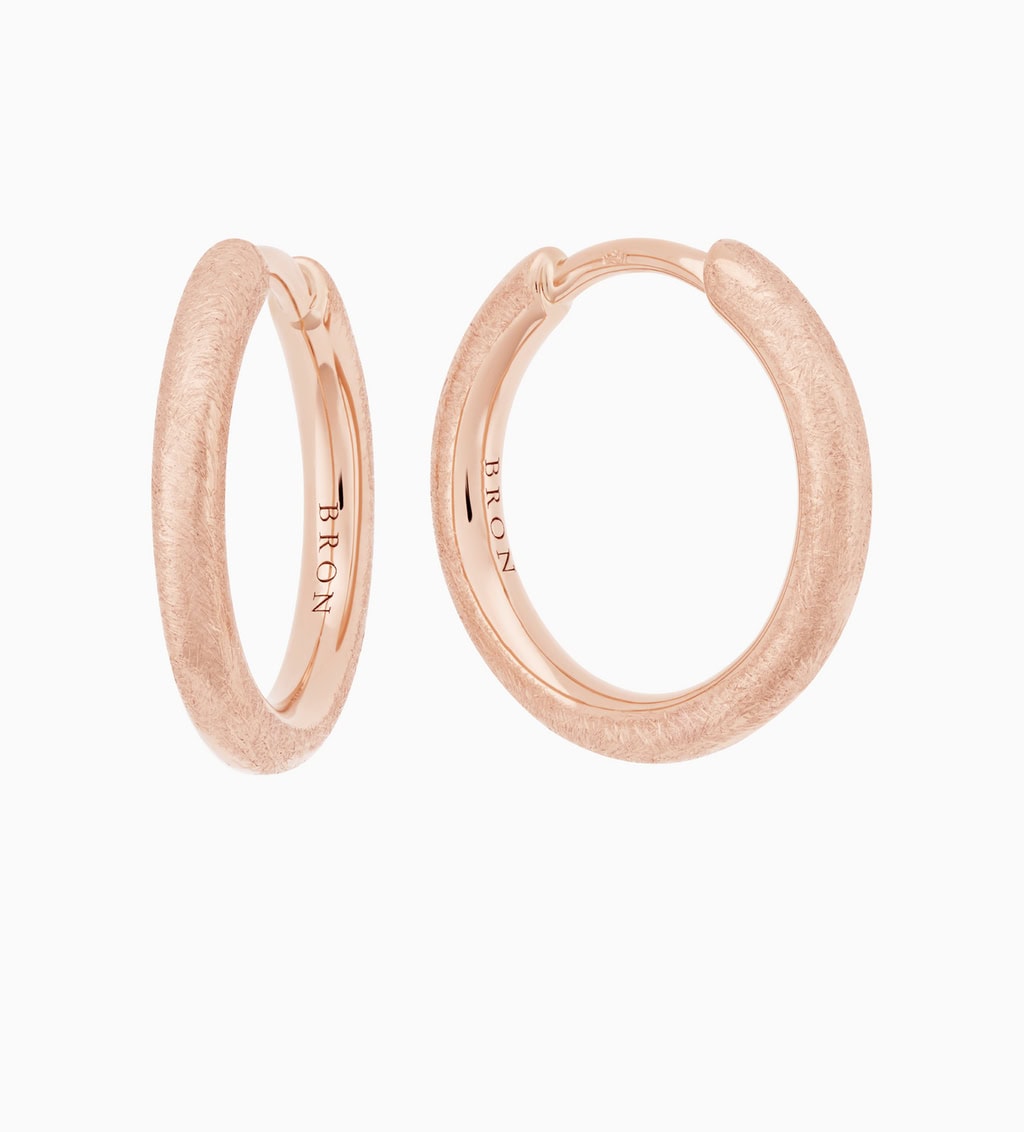 Schmuck: Lux Creolen Roségold aus 750 Roségold von Bron