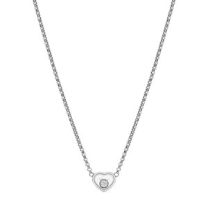 Schmuck: My Happy Heart Kette mit Anhänger Weißgold aus 750 Weißgold von Chopard
