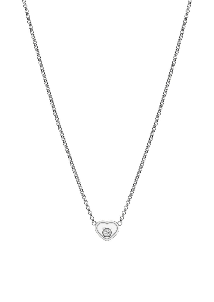 Schmuck: My Happy Heart Kette mit Anhänger Weißgold aus 750 Weißgold von Chopard