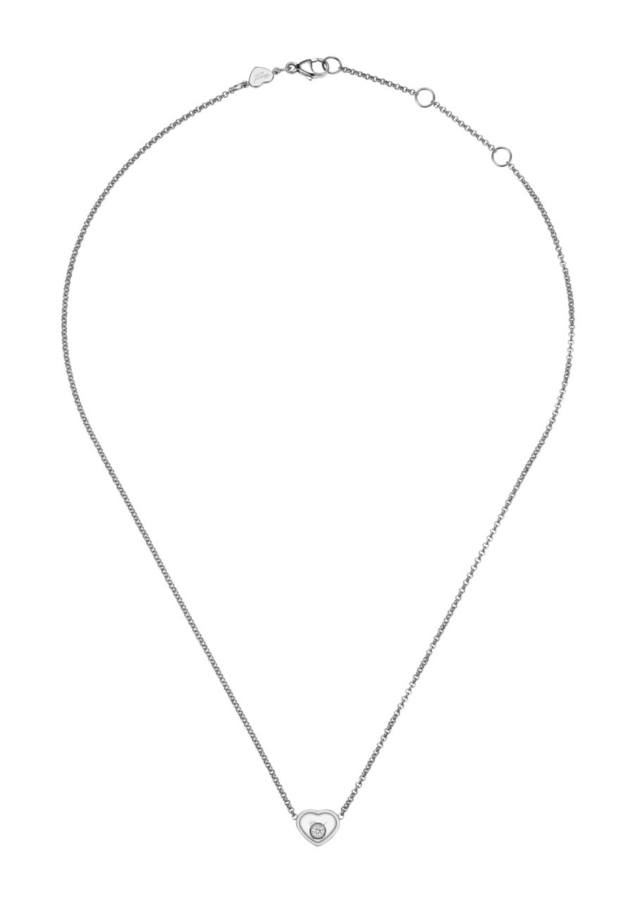 Schmuck: My Happy Heart Kette mit Anhänger Weißgold aus 750 Weißgold von Chopard