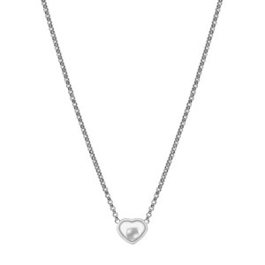 Schmuck: My Happy Heart Kette mit Anhänger Weißgold aus 750 Weißgold von Chopard