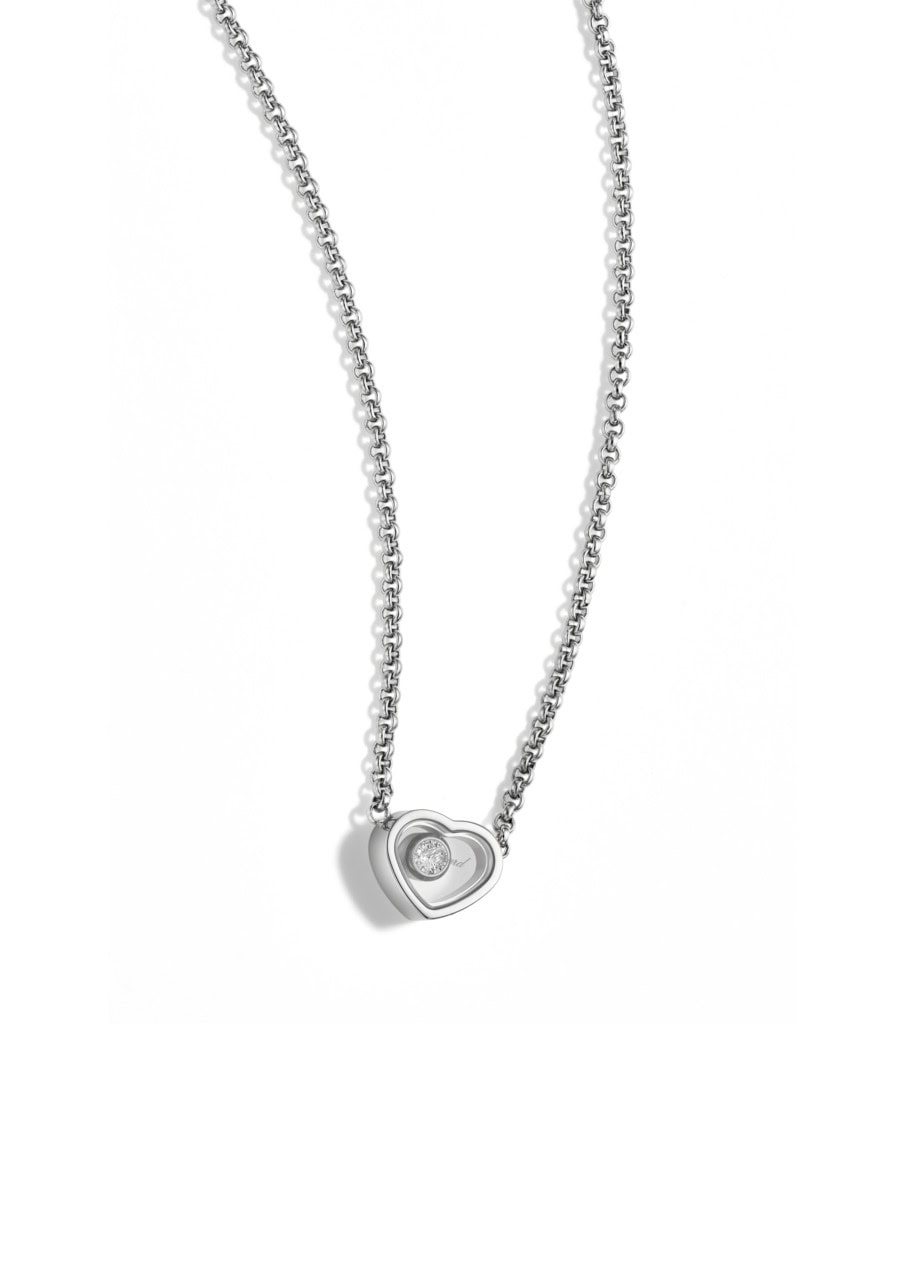 Schmuck: My Happy Heart Kette mit Anhänger Weißgold aus 750 Weißgold von Chopard