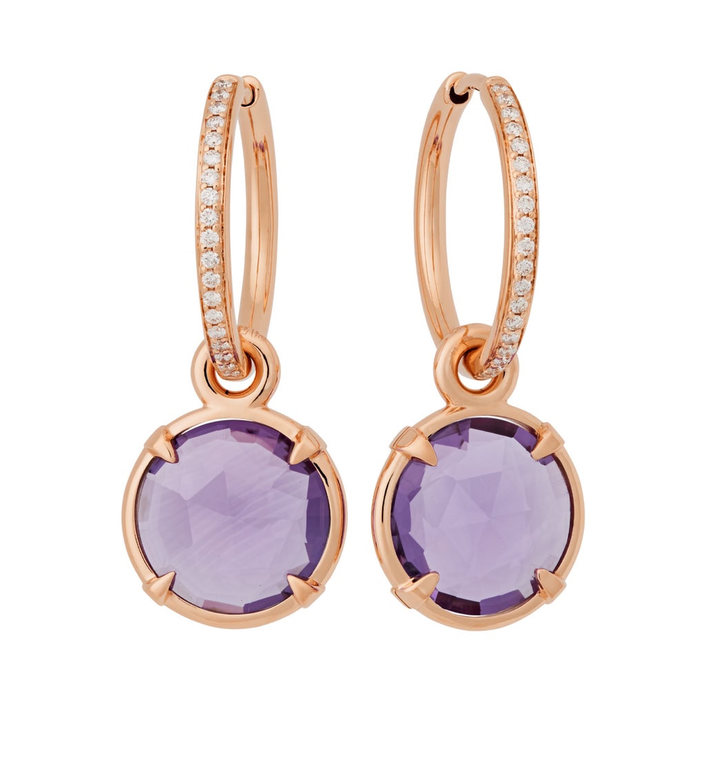 Schmuck: Einhänger für Creole Roségold Amethyst aus 750 Roségold von Bron