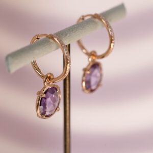 Schmuck: Einhänger für Creole Roségold Amethyst aus 750 Roségold von Bron