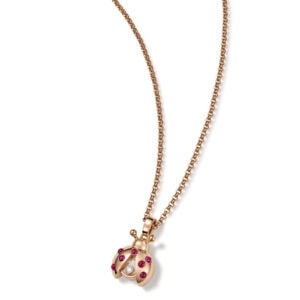 Schmuck: Happy Diamonds Kette mit Anhänger Roségold Rubin aus 750 Roségold von Chopard