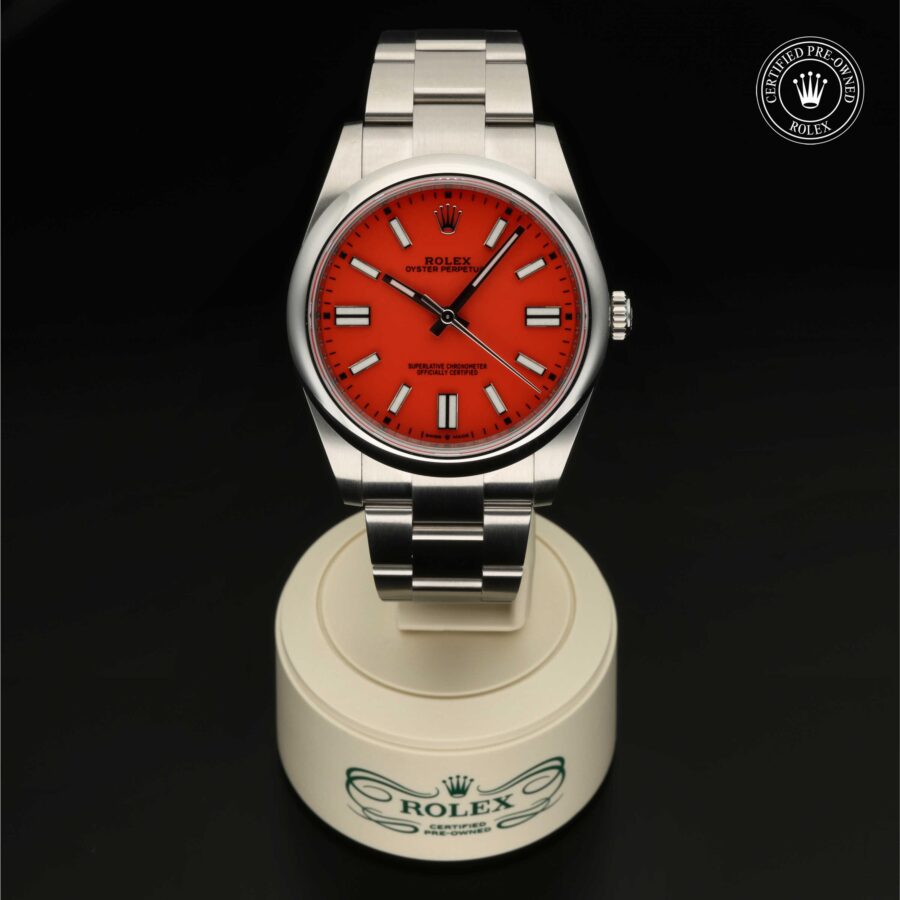 Oyster Perpetual aus Edelstahl Oystersteel von Rolex Certified Pre-Owned
