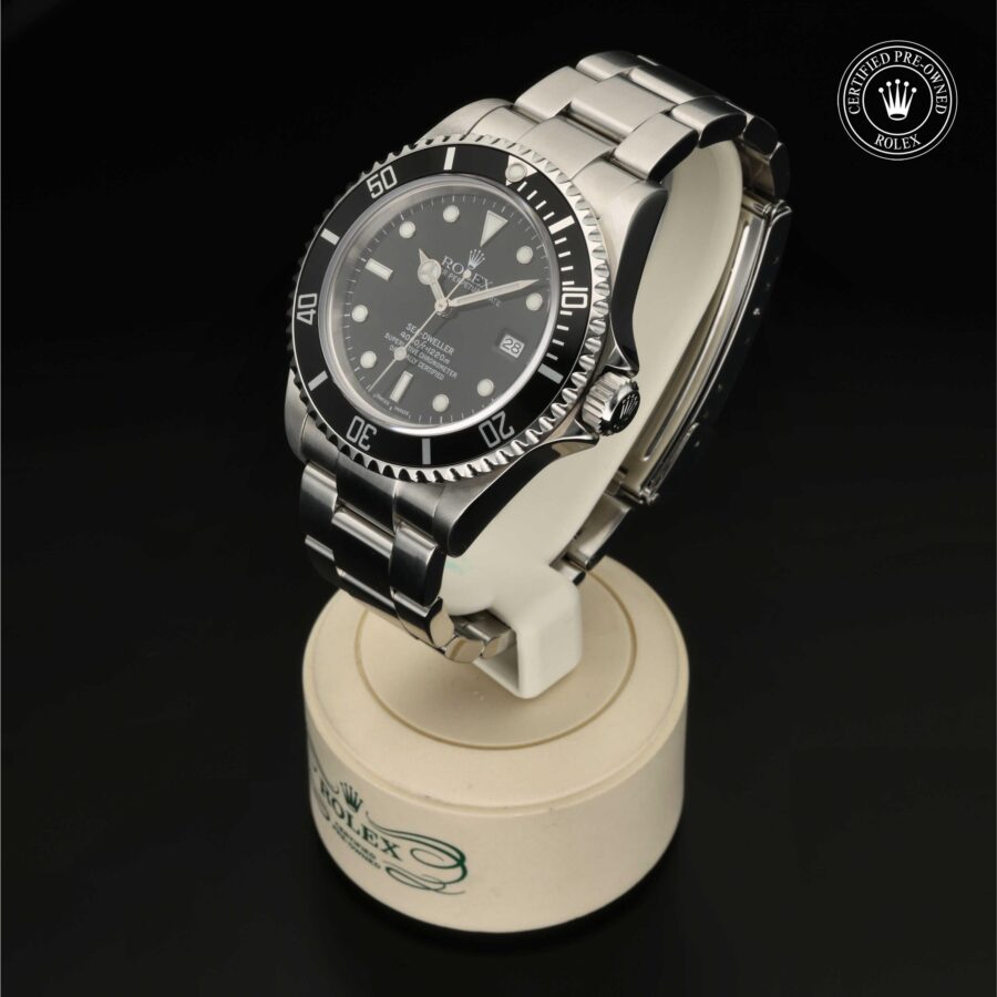 Sea-Dweller aus Edelstahl Oystersteel von Rolex Certified Pre-Owned