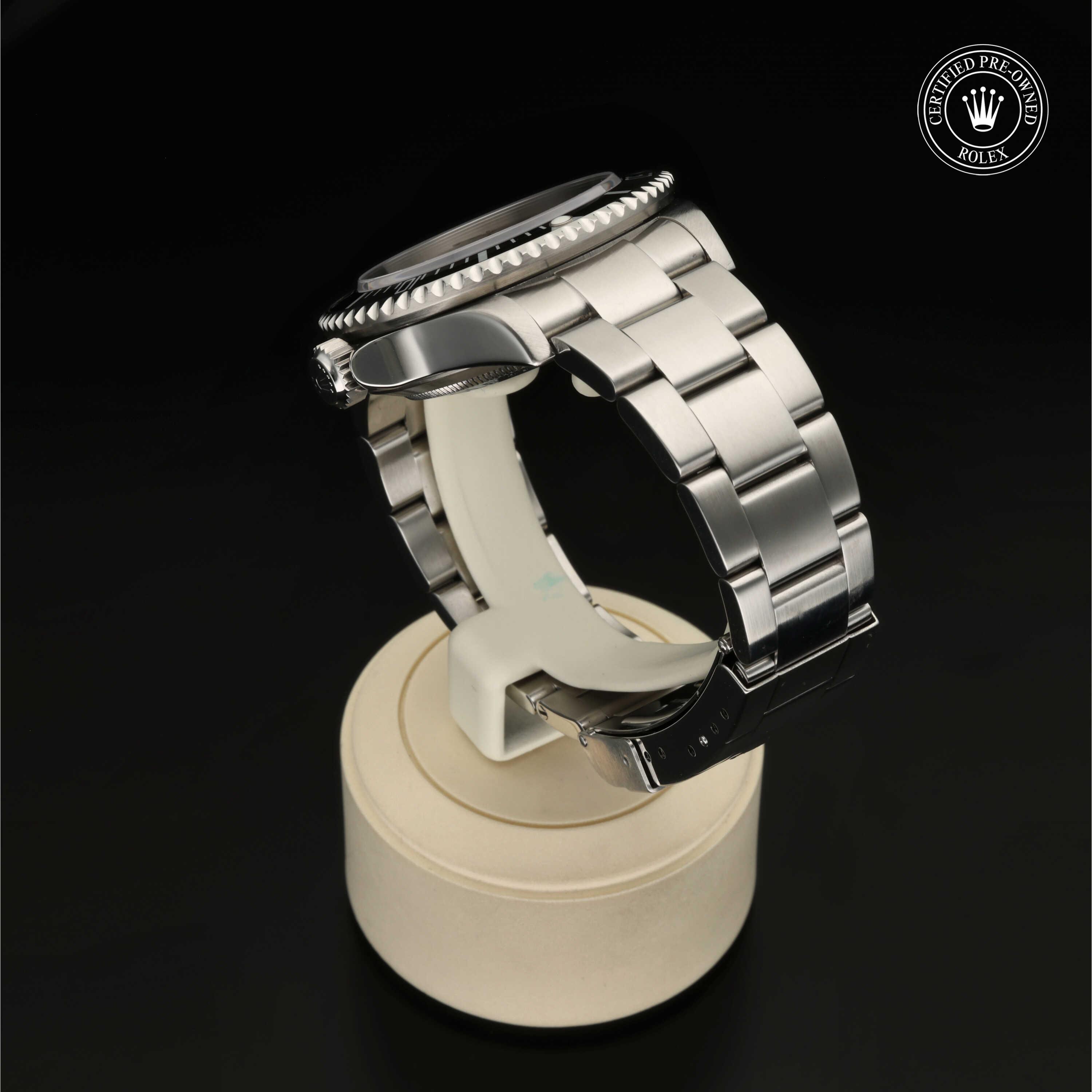 Sea-Dweller aus Edelstahl Oystersteel von Rolex Certified Pre-Owned