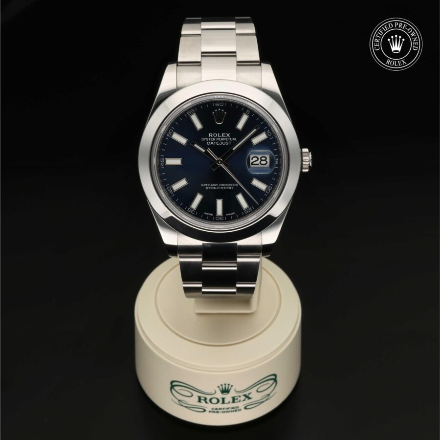 Datejust aus Edelstahl Oystersteel von Rolex Certified Pre-Owned