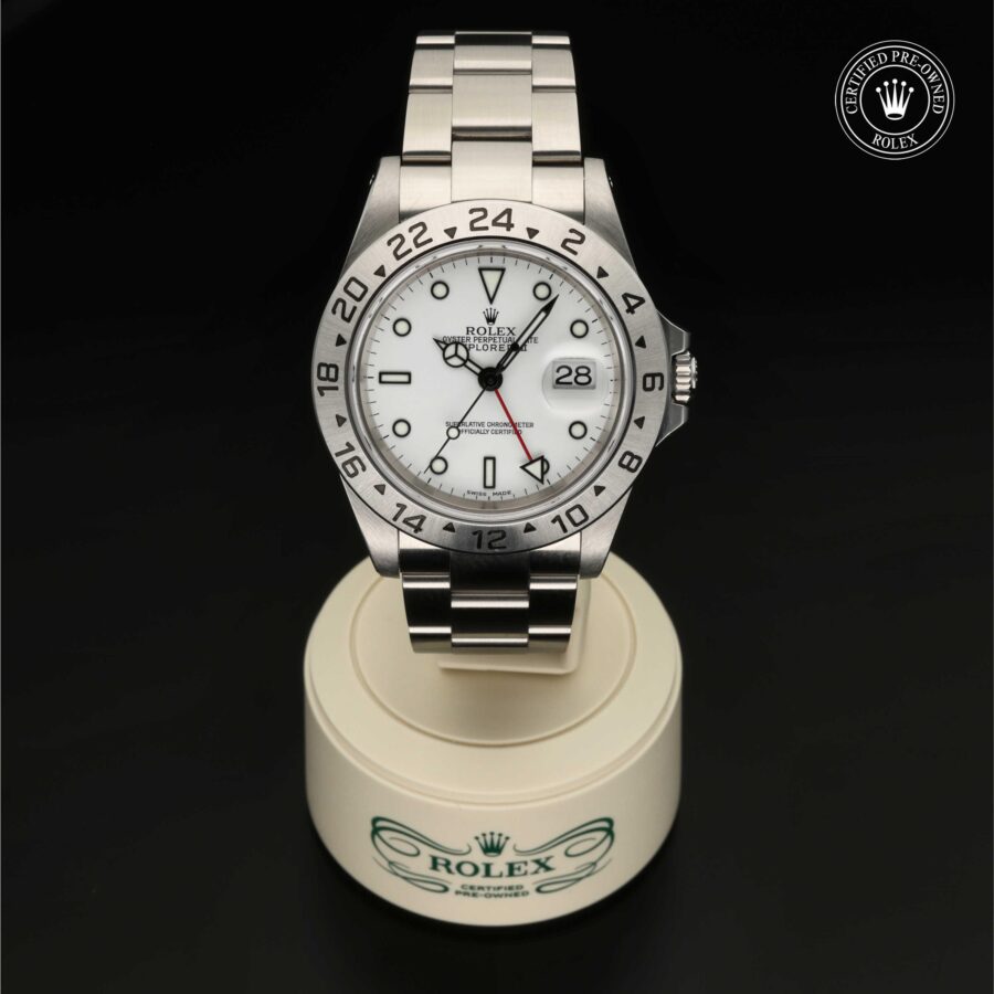 Explorer II aus Edelstahl Oystersteel von Rolex Certified Pre-Owned