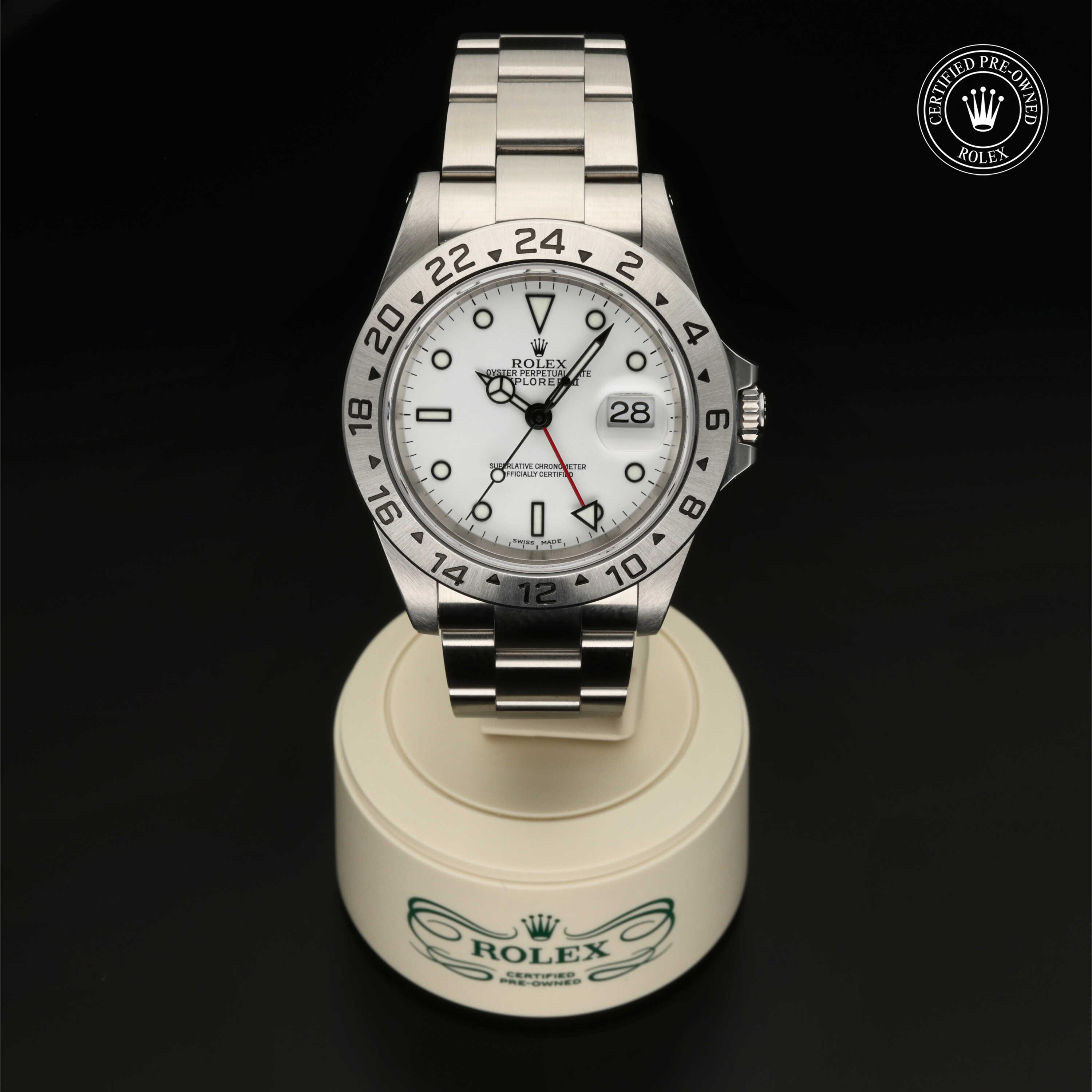 Explorer II aus Edelstahl Oystersteel von Rolex Certified Pre-Owned