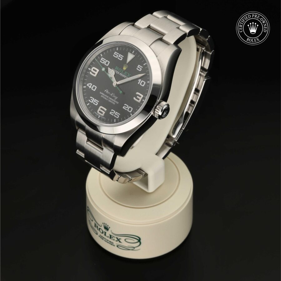 Air-King aus Edelstahl Oystersteel von Rolex Certified Pre-Owned