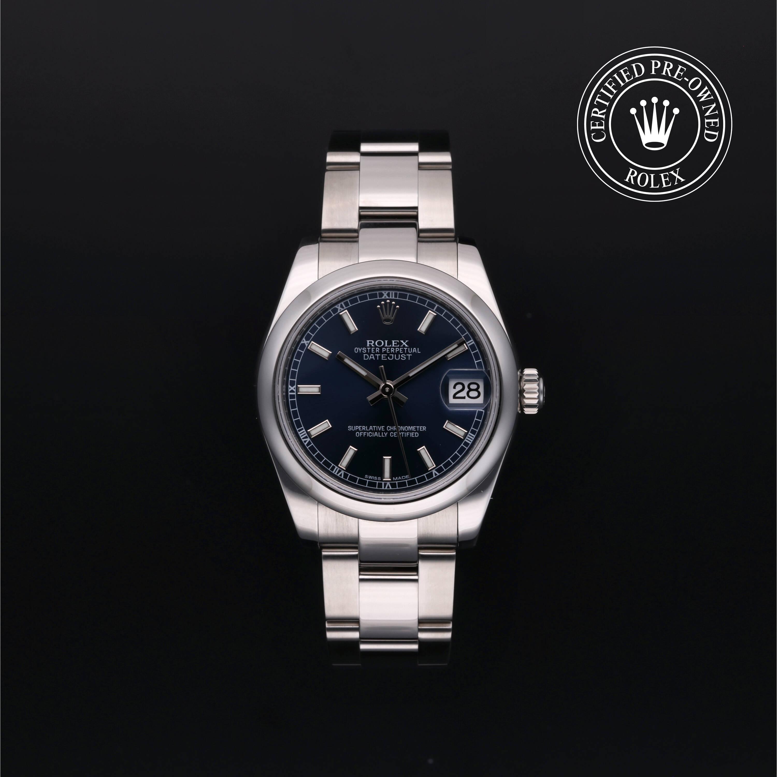 Datejust aus Edelstahl Oystersteel von Rolex Certified Pre-Owned