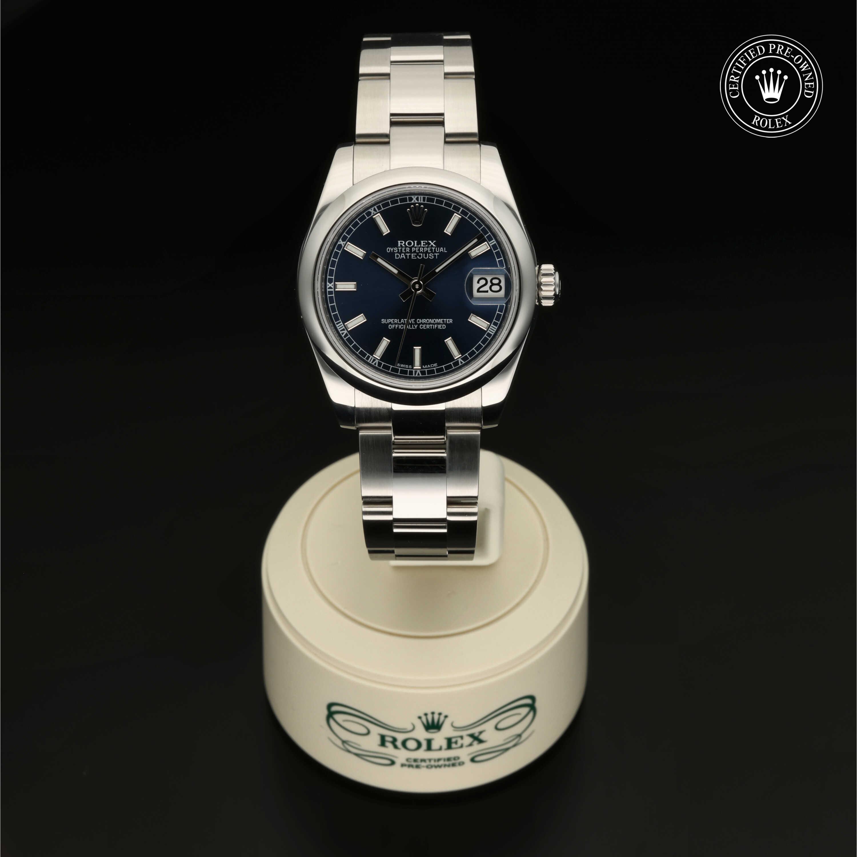 Datejust aus Edelstahl Oystersteel von Rolex Certified Pre-Owned