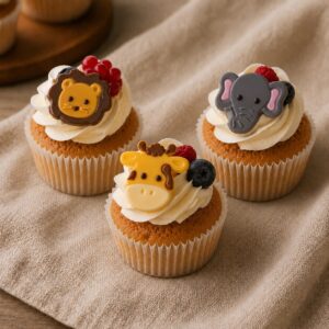 Jungle dieren cupcakes
