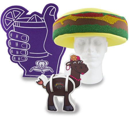 Custom foam fingers and custom foam shapes