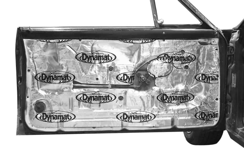 sound deadening material in an audio upgrade