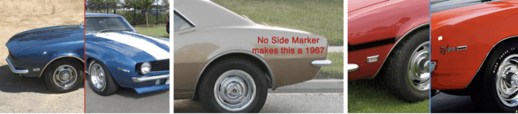 First Generation Camaro differeces