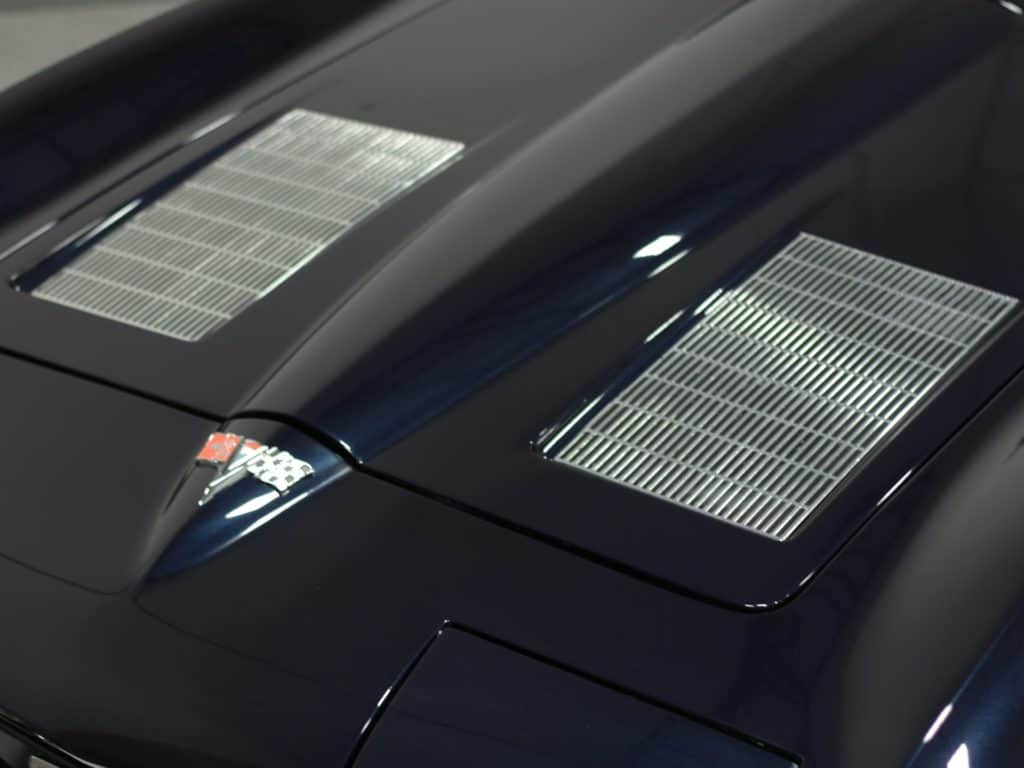 gorgeous hood on the 1963 Chevrolet Corvette Fuelie Restomod