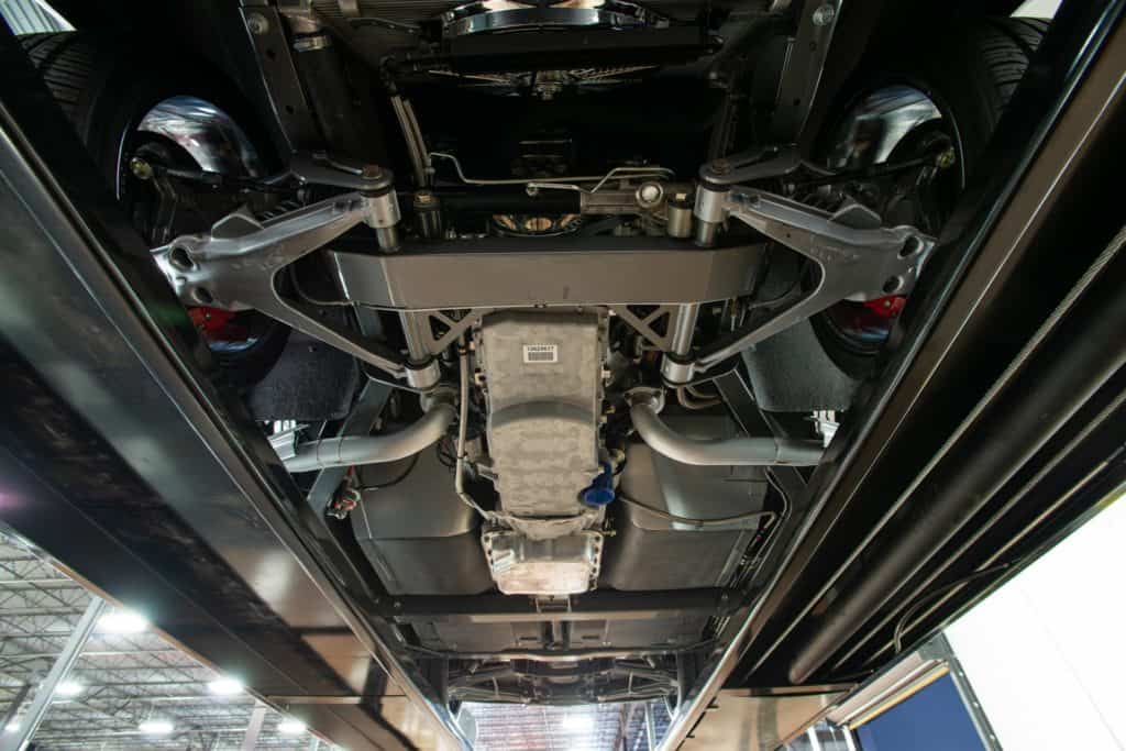 underneath the 1967 Chevrolet Corvette Coupe Restomod LS3/525hp