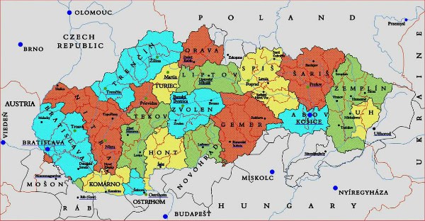 Slovakian map