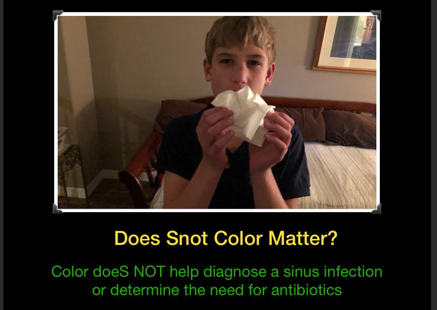 Colds: Picture of boy blowing his nose