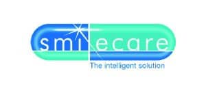 Home 13 Smile Care logo featuring a blue and green capsule shape with the text 'smile care' and the tagline 'The intelligent solution' for dental services.