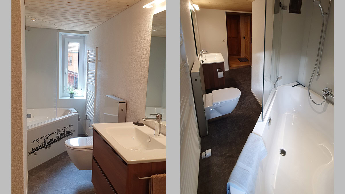 Badezimmer mit Badewanne