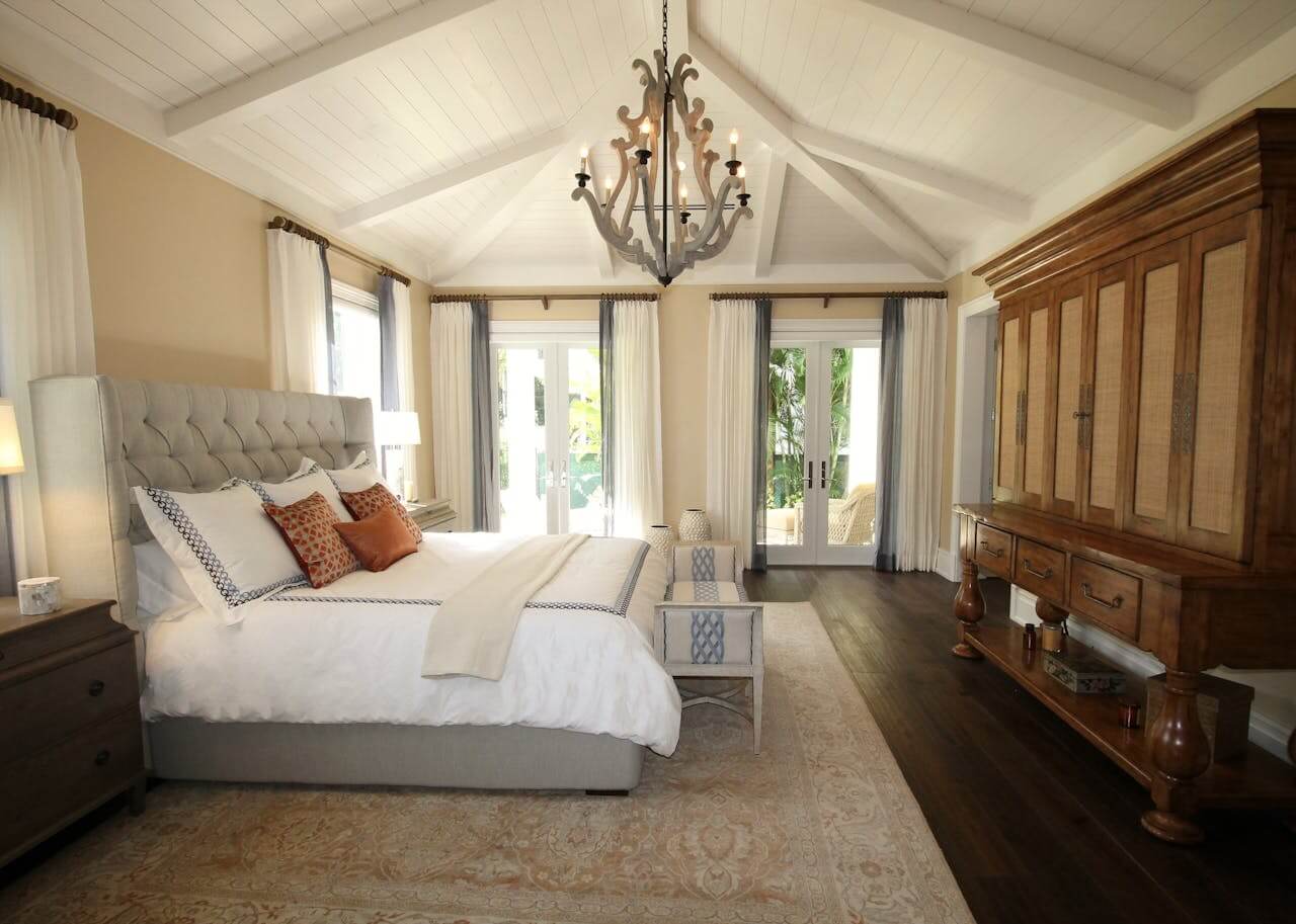 window covering options for large windows in a master bedroom