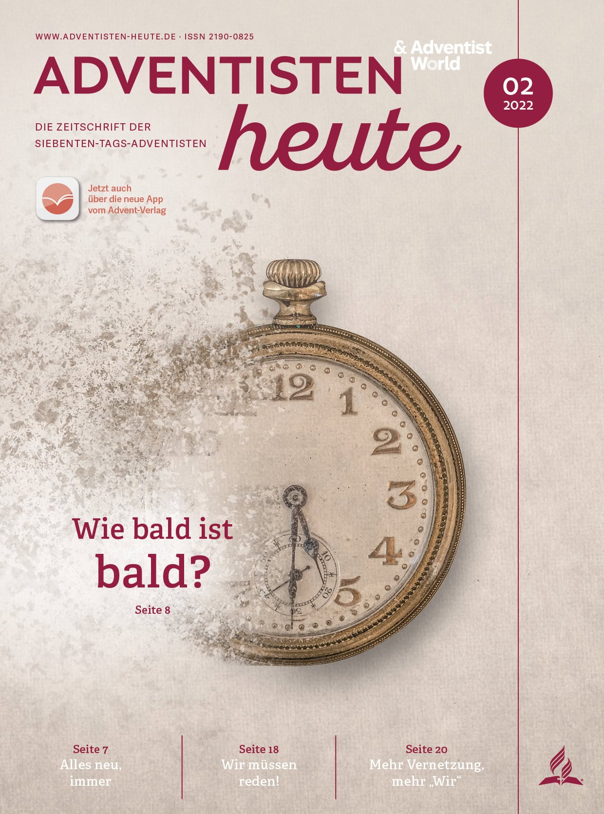 Zeitungscover für Adventisten heute mit Fokus auf christliche Adventsneuheiten, christliche Literatur, religiöse Feiertage, geistige Inspiration, Advent-Verlag, christliche Gemeinschaft, Weihnachtszeit, Glaubensfragen.