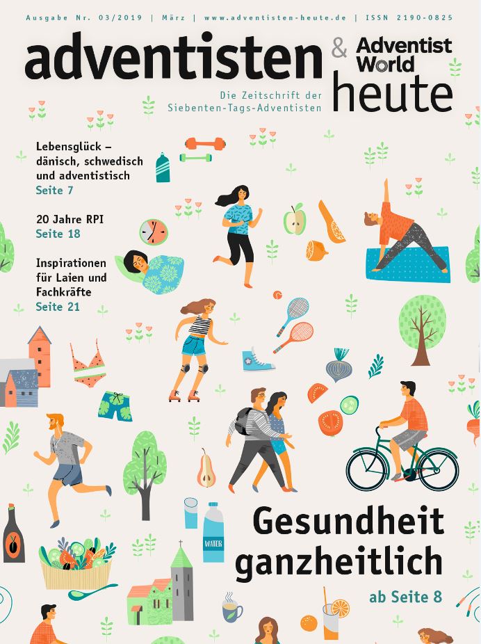 1. Adventisten Zeitschrift Gesundheit ganzheitlich, inspirierende Artikel zu Lebensstil, Wellness und Prävention, für ein gesundes Leben im Einklang mit Religion und Natur.