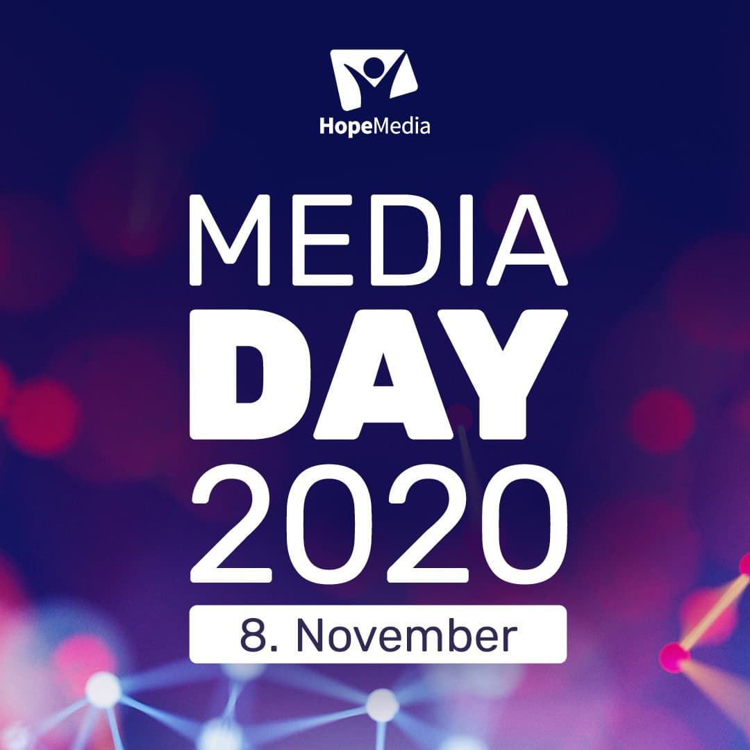 Innovatives Medien-Event 2020 mit HopeMedia und Advent-Verlag, Fokus auf digitale Kommunikation, Weihnachten, Medien, Netzwerke und innovative Inhalte am 8. November, ideal für Medienprofis und Content Creator.