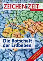Ein Bild der Advent-Verlag Buchreihe "Die Botschaft der Erdbeben" mit geologischen Illustrationen und Erdbebenkarte für Bildungs- und Umweltinteresse.