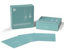 Beziehungskiste Kartenspiel für Paare, fördert Kommunikation und Nähe, inklusive Anleitung, hochwertiges Design, ideal für romantische Abende, Spielidee von Advent-Verlag.