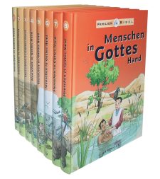 Menschen in Gottes Hand Buchreihe, farbiges christliches Kinderbibelfach, inklusive Geschichten und Illustrationen, optimal für Familienbibeln, theologische Kinderliteratur, religiöse Bildung.