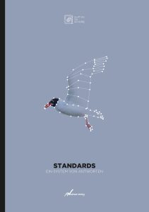 Luftbild eines Vogels mit digitaler Punktverbindung, Symbol für Standards und Antworten in der Kommunikation.