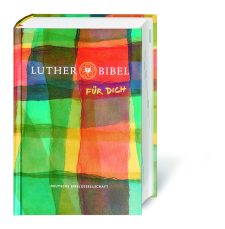 Farbenfrohe Lutherbibel für dich mit buntem Cover, praktische Bibel für junge Leser, inklusive Evangelien, altes und neues Testament, hochwertiges Design, ideal für Kinder und Jugendliche.