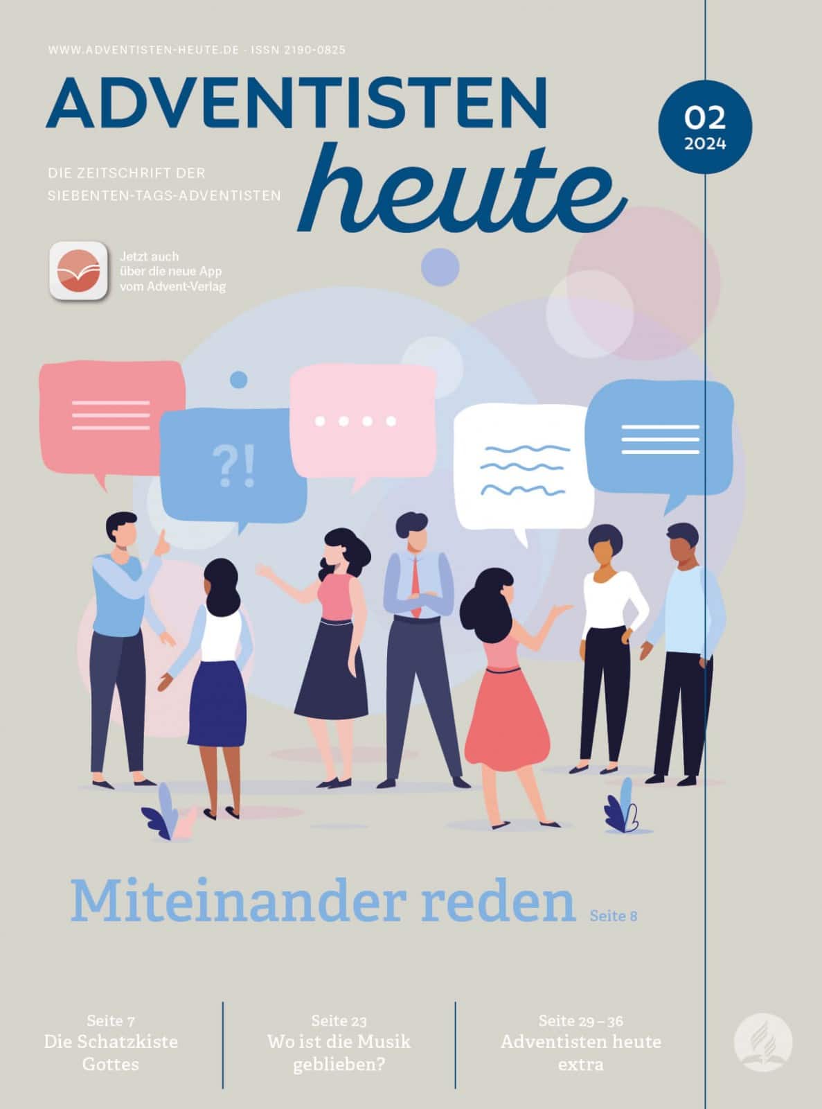 Kommunikation im Alltag, Diskussion, Sprechblasen, Menschen im Gespräch, vielseitige Gesprächssituationen.