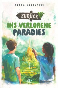 Fantasievolles Cover eines Kinderbuchs mit zwei Kindern, die auf eine magische Stadtlandschaft mit einem leuchtenden Palast schauen. Ideal für Kinder- und Jugendbücher, Abenteuer und Fantasie, bei Advent-Verlag.