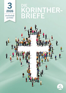 Illustration einer großen Gruppe von Menschen, die eine Kreuzform bilden, symbolisiert Gemeinschaft und Glauben, passend für das Thema der Korintherbriefe in der Bibel.
