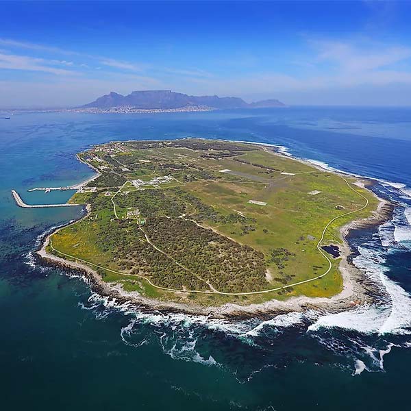 Aerial view of Robben island