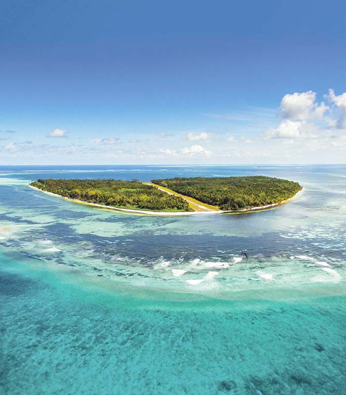 Island surrounded by sea