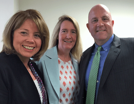 Kimberly Phelps-Nelson, Catherine Slattery, and Jeff Phelps at the closing of the Slattery acquisition.