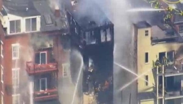 photo of six alarm condo fire
