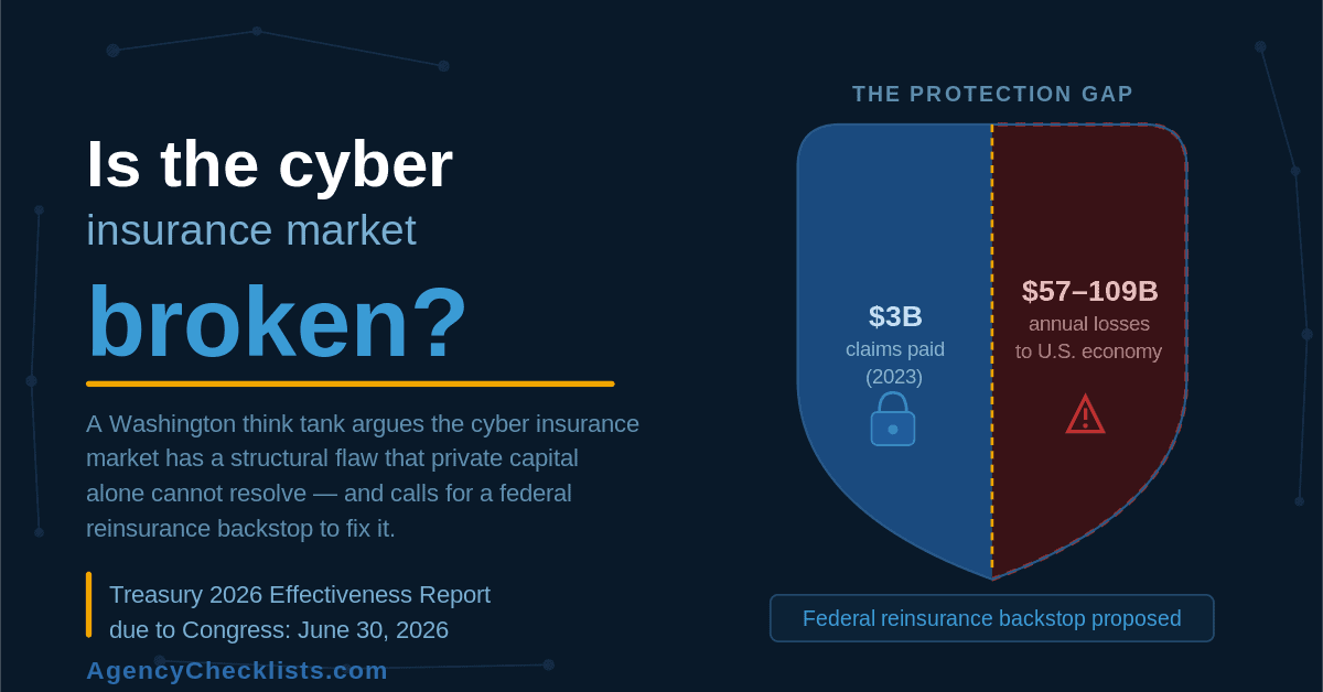 Federal debate over cyber insurance backstop highlighting systemic risk and accumulation challenges