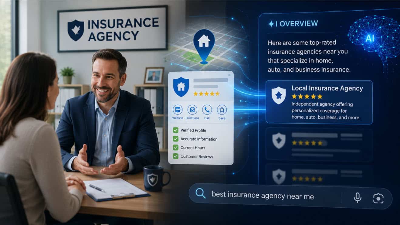AI-powered search is changing how insurance agencies appear in local search results and online recommendations.