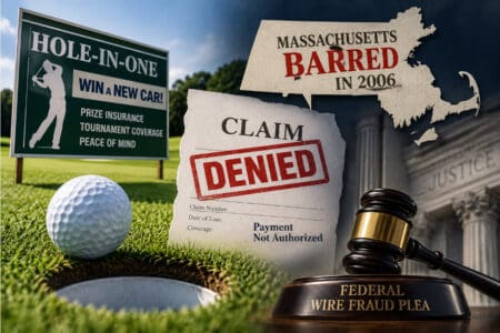Kevin Kolenda prize insurance wire fraud case and Massachusetts insurance ban