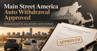Main Street America withdrawal from Massachusetts voluntary private passenger auto market