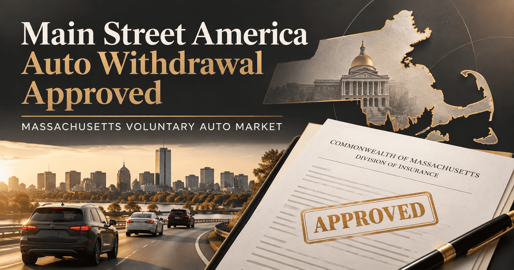 Main Street America withdrawal from Massachusetts voluntary private passenger auto market