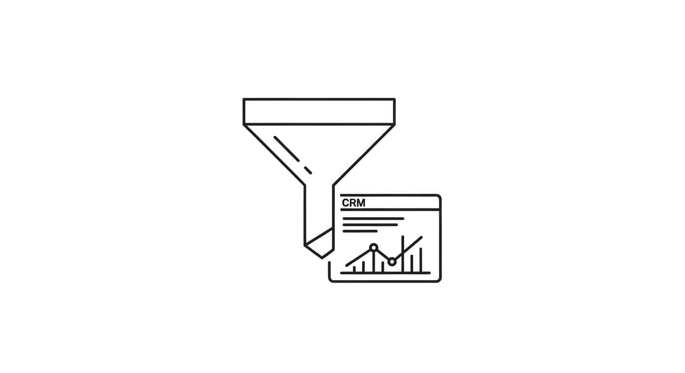 AI tools for coaches and consultants icon showing funnel and CRM dashboard